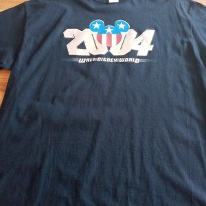 WALT DISNEY WORLD NWT 2004 MENS BLUE T-SHIRT SZXL